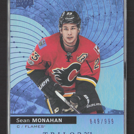 2018 Upper Deck Trilogy Hockey Sean Monahan #19 Blue 849/999
