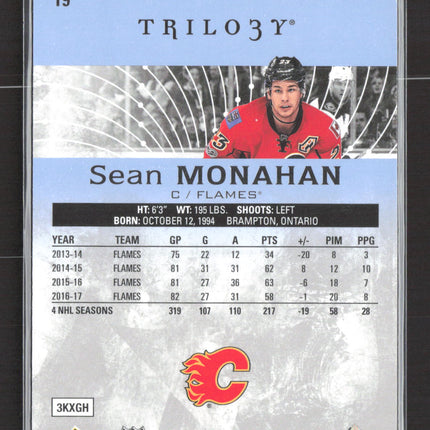 2018 Upper Deck Trilogy Hockey Sean Monahan #19 Blue 849/999