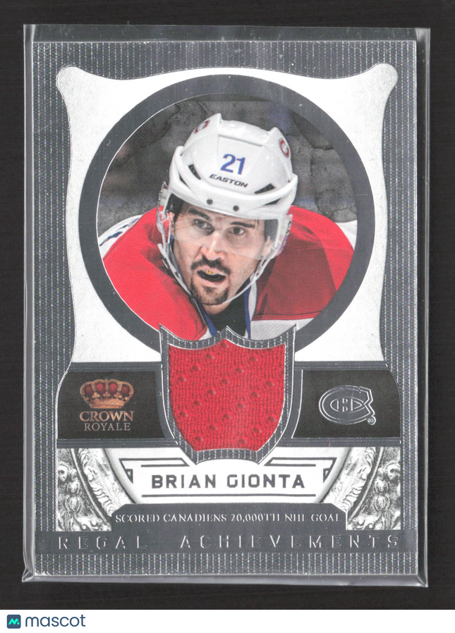 2014 Panini Crown Royale Regal Achievements Brian Gionta #RA-BGI Jersey