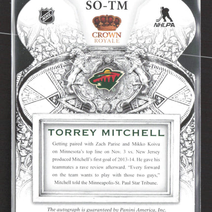 2014 Panini Crown Royale Sovereign Sigs Torrey Mitchell #SO-TM Auto