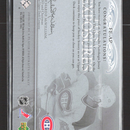 2006 Upper Deck Be A Player First Exposures Alexander Perezhogin #FE-AP Jersey