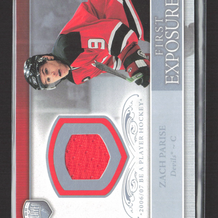 2006 Upper Deck Be A Player First Exposures Zach Parise #FE-ZP Jersey