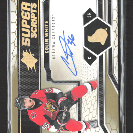 2019 Upper Deck SPx Super Scripts Colin White #SS-CW auto