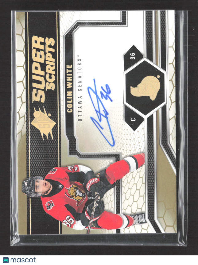 2019 Upper Deck SPx Super Scripts Colin White #SS-CW auto