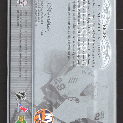 2006 UD Be A Player Hockey First Exposures Petteri Nokelainen #FE-PN Jersey
