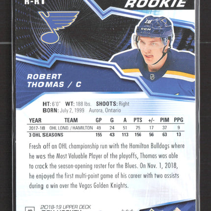 2019 Upper Deck SPx Hockey Robert Thomas #R-RT 299/349