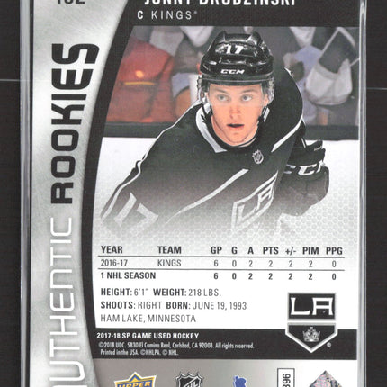 2018 Upper Deck SP Game Used Hockey Jonny Brodzinski #152 218/224