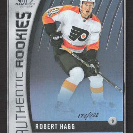 2018 Upper Deck SP Game Used Authentic Rookies Robert Hagg #126 178/222