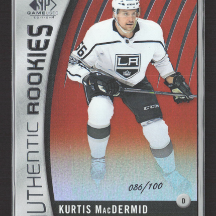 2018 Upper Deck SP Game Used Authentic Rookies Kurtis MacDermid #184 /100