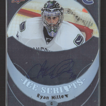 2015 Upper Deck Trilogy Ice Scripts Ryan Miller #IS-RM Auto