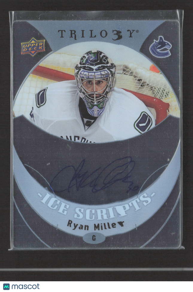 2015 Upper Deck Trilogy Ice Scripts Ryan Miller #IS-RM Auto