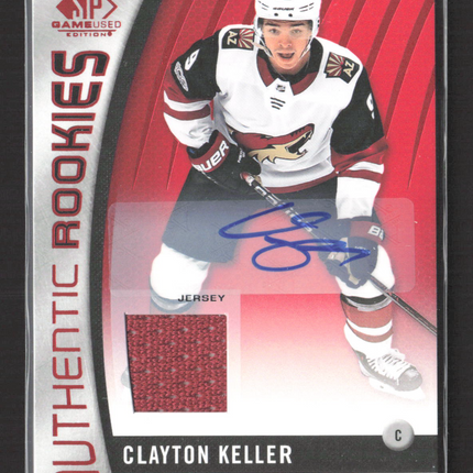 2018 Upper Deck SP Game Used Authentic Rookies Clayton Keller #100 Jersey Auto
