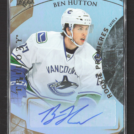 2016 Upper Deck Trilogy Rookie Premieres Level 2 Ben Hutton #213 Auto /399