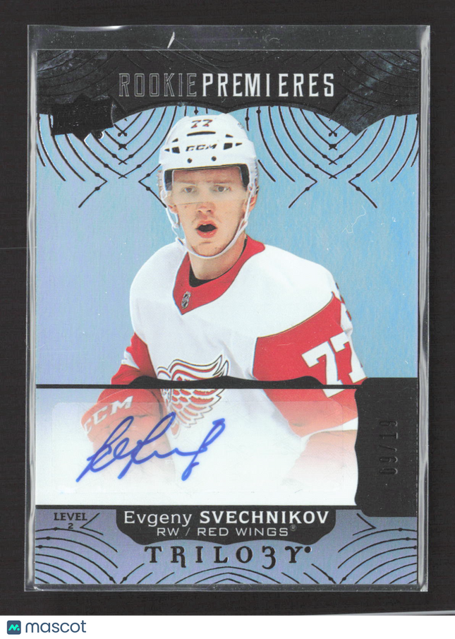 2018 Upper Deck Trilogy Rookie Premieres Evgeny Svechnikov #109 Level Auto /19