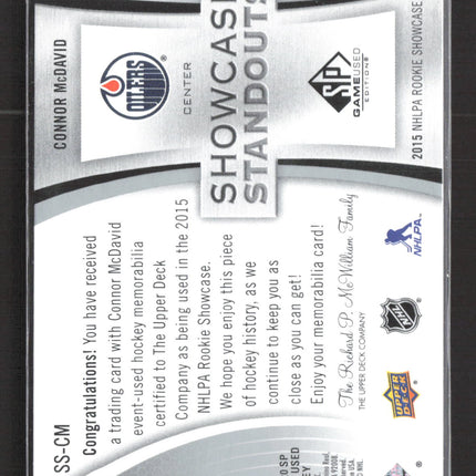 2020 Upper Deck SP Game Used Showcase Standouts Connor McDavid #SS-CM Jersey