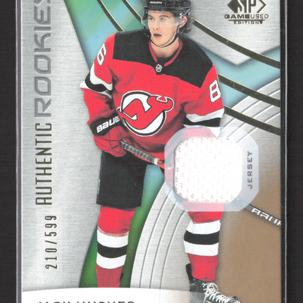 2020 Upper Deck SP Game Used Hockey Jack Hughes #200 210/599 Jersey