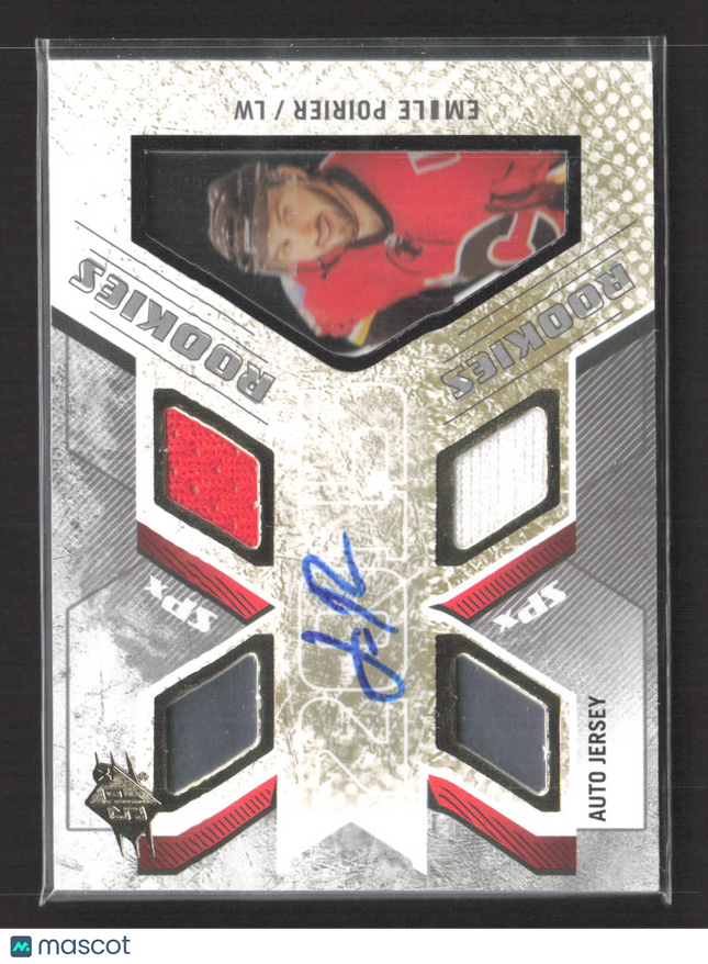 2014 Upper Deck SPx Emile Poirier #163 Auto Jersey 041/499