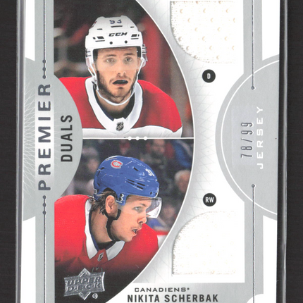 2018 Upper Deck Premier Duals Victor Mete Nikita Scherbak #PD2-MS 78/99 Jersey
