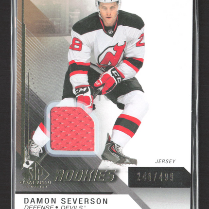 2015 Upper Deck SP Game Used Damon Severson #164 Memorabilia 240/499 Jersey