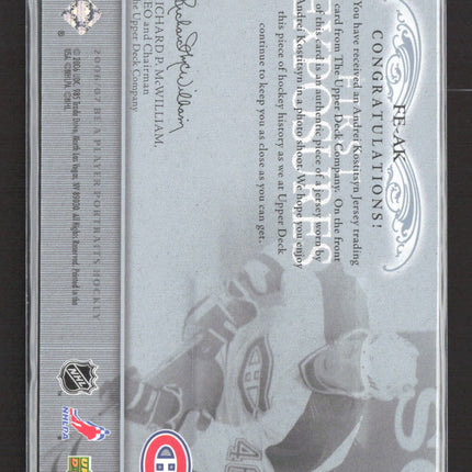 2006 Upper Deck Be A Player First Exposures Andrei Kostitsyn #FE-AK Jersey