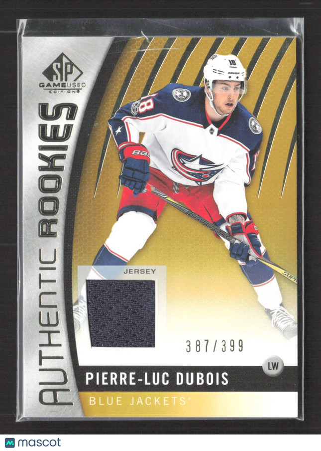 2018 UD SP Game Used Authentic Rookies Pierre-Luc Dubois #150 387/399 Jersey