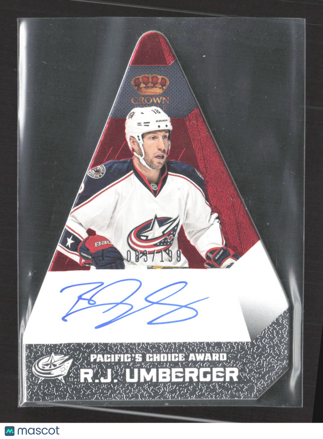 2014 Panini Crown Royale Pacific's Choice Award RJ Umberger #PC-RJU 083/199 Auto