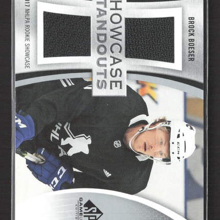 2020 Upper Deck SP Game Used Showcase Standouts Brock Boeser #SS-BB Jersey