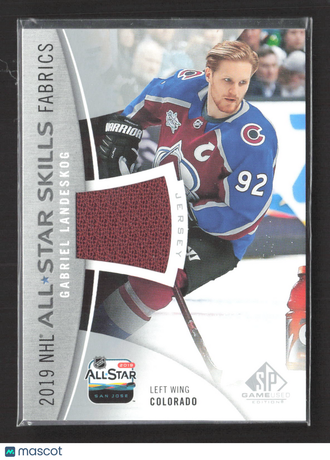 2020 UD SP Game Used All-Star Skills Fabrics Gabriel Landeskog #AS-GL Jersey