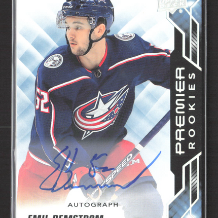 2020 Upper Deck Premier Hockey Emil Bemstrom #71 Auto