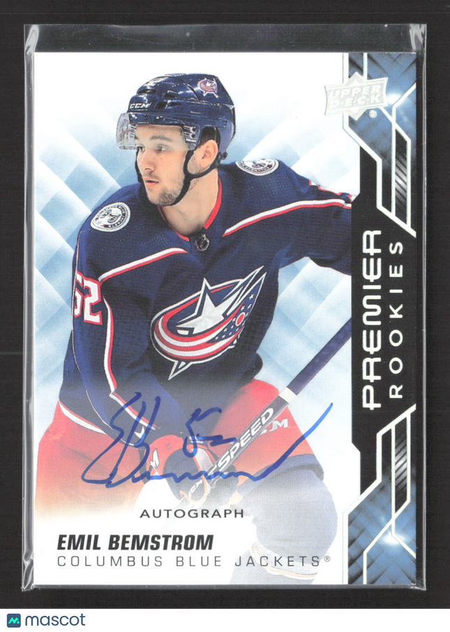 2020 Upper Deck Premier Hockey Emil Bemstrom #71 Auto