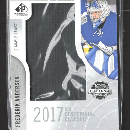 2018 Upper Deck SP Game Used Banner Year Frederik Andersen #BCC-FA Banner Relic