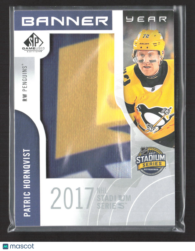 2018 Upper Deck SP Game Used Banner Year Patric Hornqvist #BSS-PH Relic