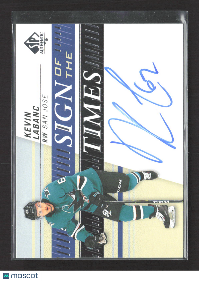 2020 Upper Deck SP Authentic Sign of the Times Kevin Labanc #SOTT-KL Auto
