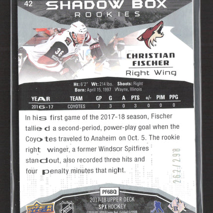 2018 Upper Deck SPx Shadow Box Rookies Christian Fischer #42 /298
