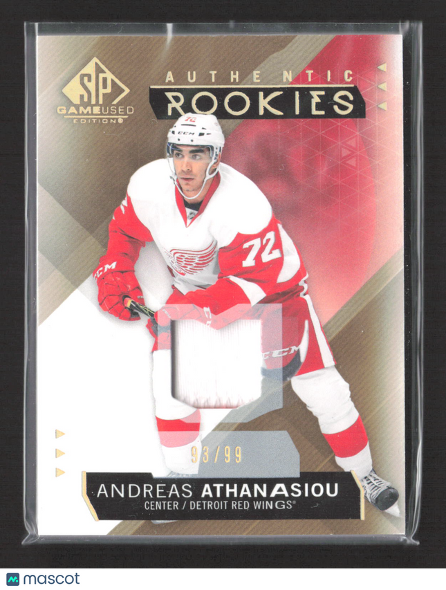2016 UD SP Game Used Authentic Rookies Andreas Athanasiou #106 93/99 Jersey