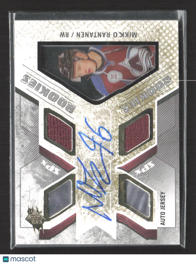 2015 Upper Deck SPx Mikko Rantanen #147 Quad Jersey Auto Jersey 239/499