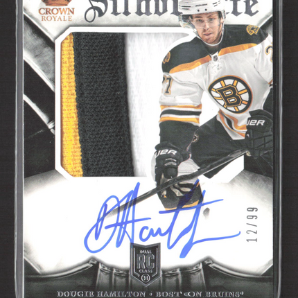 2013 Panini Crown Royale Silhouette Dougie Hamilton #132 Patch 12/99 Auto