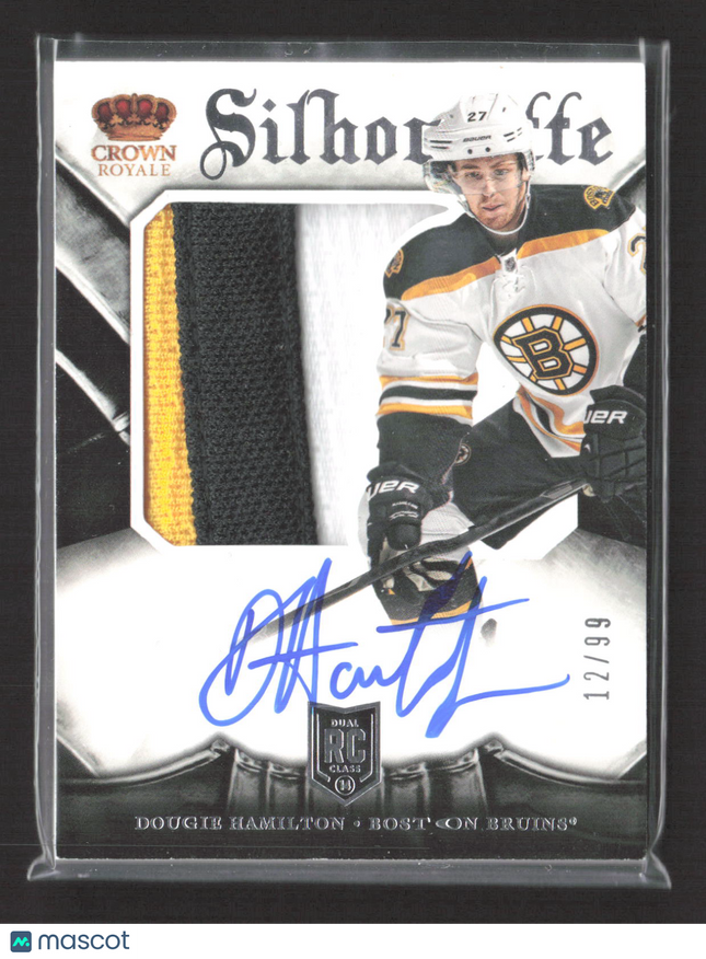 2013 Panini Crown Royale Silhouette Dougie Hamilton #132 Patch 12/99 Auto