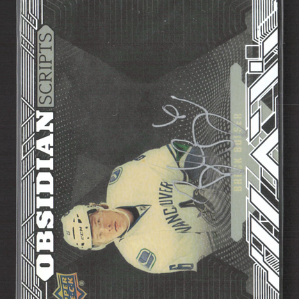 2017 Upper Deck Black Obsidian Scripts Brock Boeser #OS-BB Auto