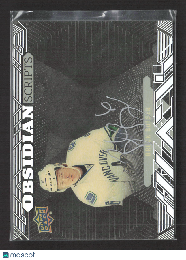 2017 Upper Deck Black Obsidian Scripts Brock Boeser #OS-BB Auto