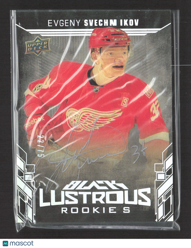 2018 Upper Deck Black Lustrous Rookies Evgeny Svechnikov #LR-ES 22/75 Auto