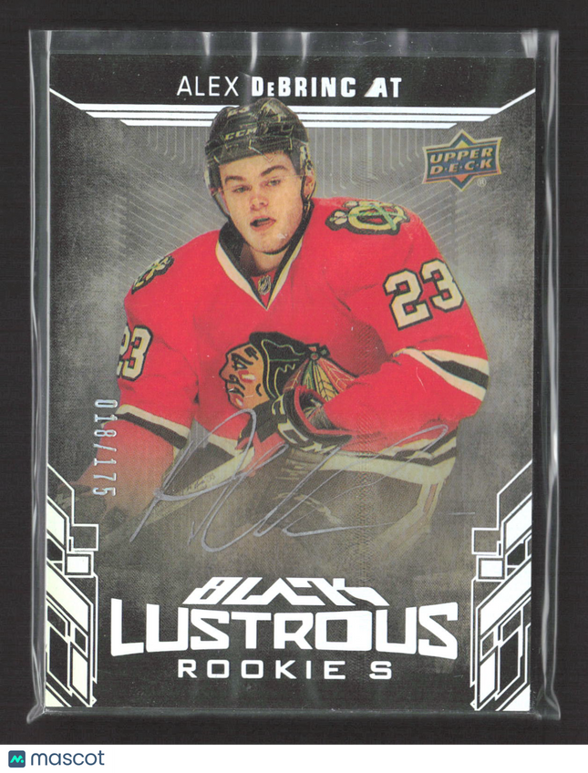 2018 Upper Deck Black Lustrous Rookies Alex DeBrincat #LR-AD 018/175 Auto