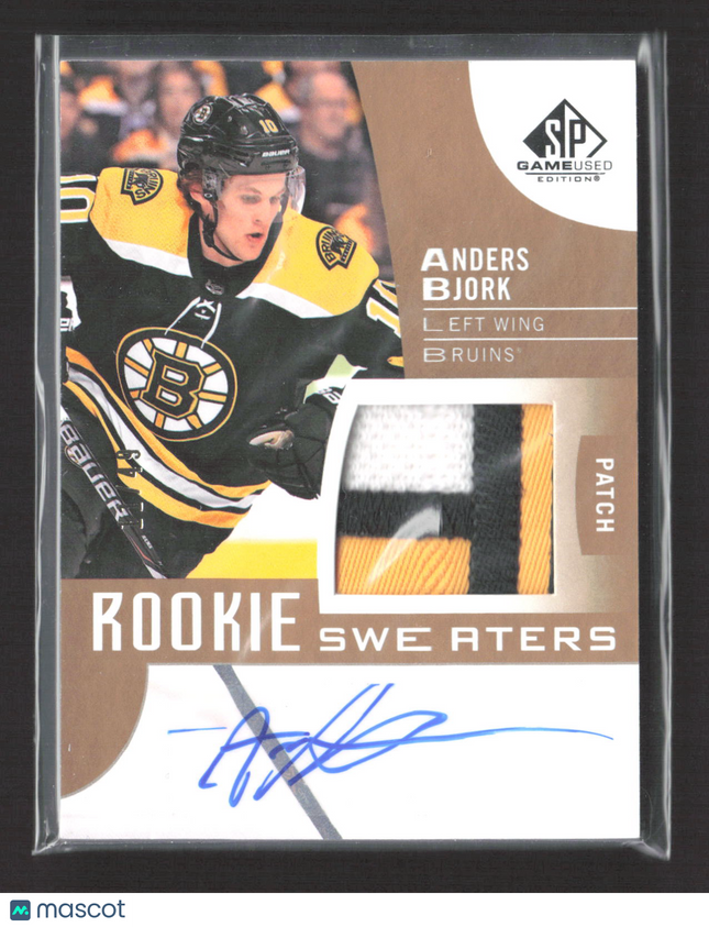 2017 Upper Deck SP Game Used Rookie Sweaters Anders Bjork #RS-AB Patch Auto /49