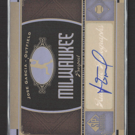 2012 Upper Deck SP Signature Edition Jose Garcia #MIL-JG Auto