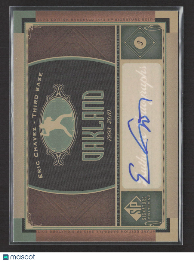2012 Upper Deck SP Signature Edition Eric Chavez #OAK-3 Auto