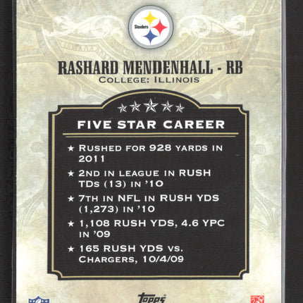 2012 Topps Five Star Rashard Mendenhall #46 122/139