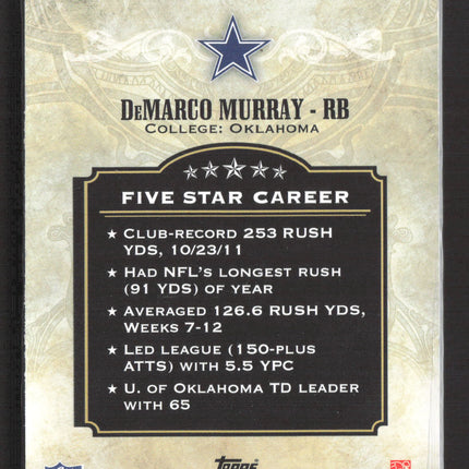 2012 Topps Five Star DeMarco Murray #68 029/139