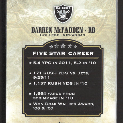 2012 Topps Five Star Darren McFadden #71 067/139