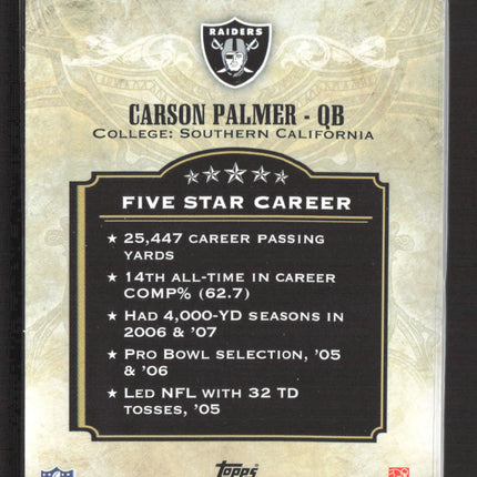 2012 Topps Five Star Carson Palmer #84 044/139