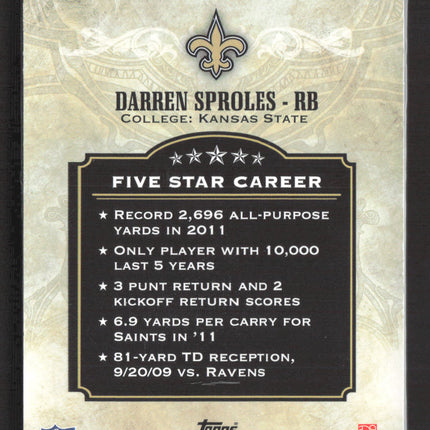 2012 Topps Five Star Darren Sproles #27 103/139